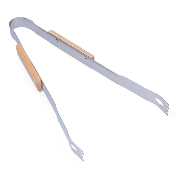 BBQ Tongs, Wood/Stainless Steel 35cm Edm