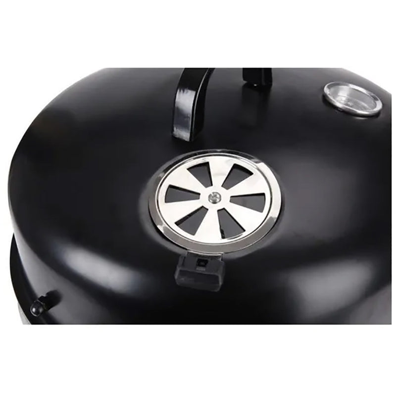 Barrel Type Barbecue For Smoking Black Color Bbq