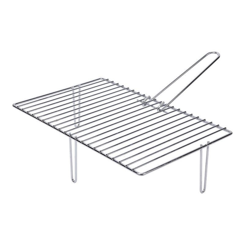 3-Legged Galvanized Fireplace Grate, 46.6x28cm