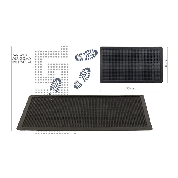 Industrial Rubber Doormat 70X40Cm Hidalgo