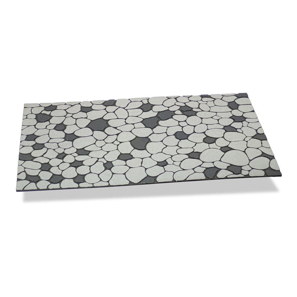 Pearl Grey Stone Effect Doormat 75x45x0.5cm Hidalgo