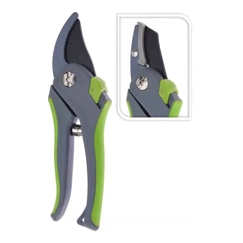 Pack of 2 Pruning Shears with Green Plastic Handle Progarden