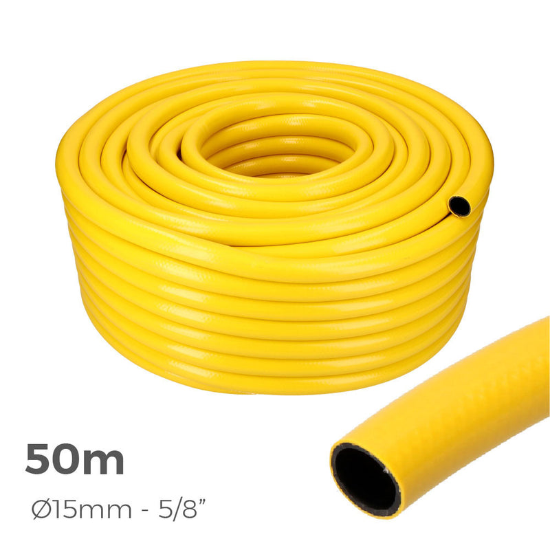 Manguera Agricola Color Amarillo Ø Interior 15Mm Ø Exterior 20Mm (5/8") Rollo 50M Edm