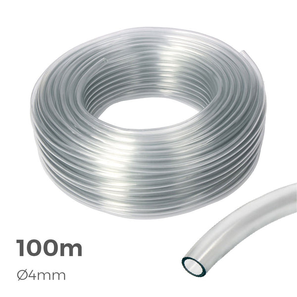 Transparent Glass Hose Inner Ø 4mm Outer Ø 6mm Roll 100M