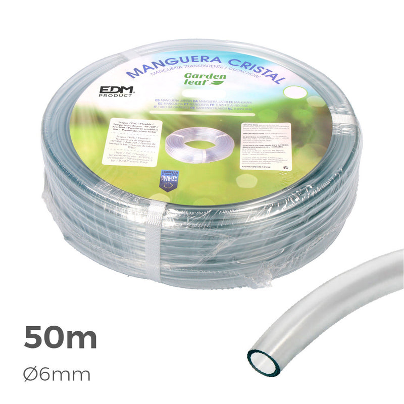 Transparent Glass Hose Inner Ø 6mm Outer Ø 8mm Roll 50M