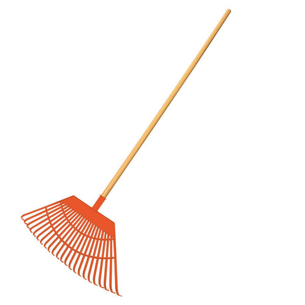 Large Garden Rake 55x31x116cm Orange Edm