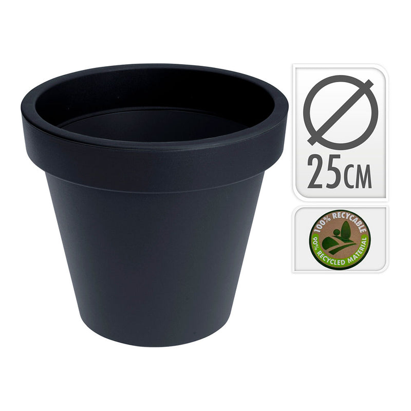 Anthracite Injection Pot Ø25x25cm