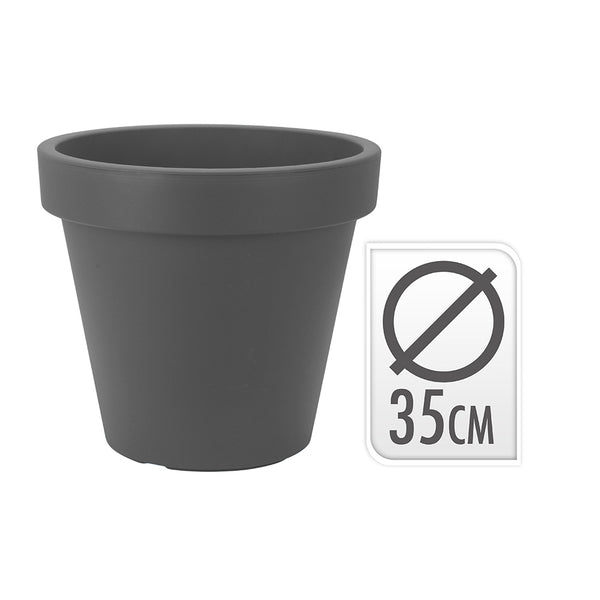 Anthracite Injection Pot Ø35x31cm