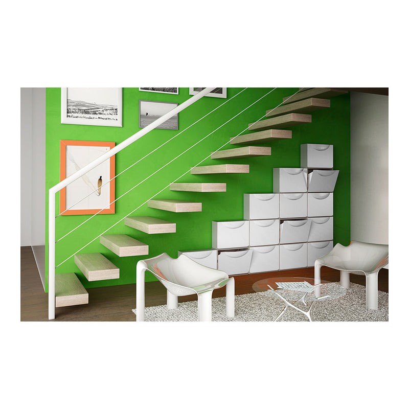 White Modular Shoe Rack 51X19X39Cm