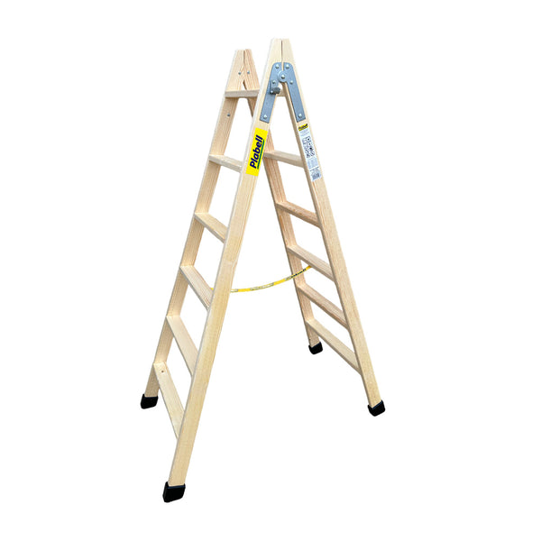 Wooden Ladder 6 Steps 164cm Plabell