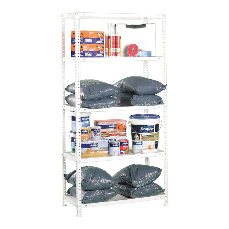 Simon Rack Comfort 5/400 White Metal Shelving Kit