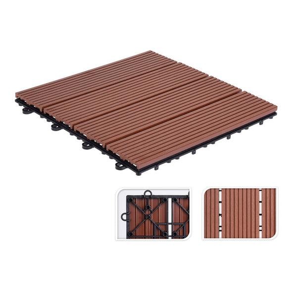 Kit with 6 PVC tiles 30x30cm for terrace