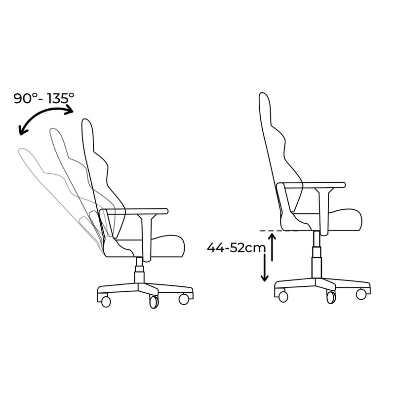 Silla Gaming Ergonómica Blanca Y Negra Edm