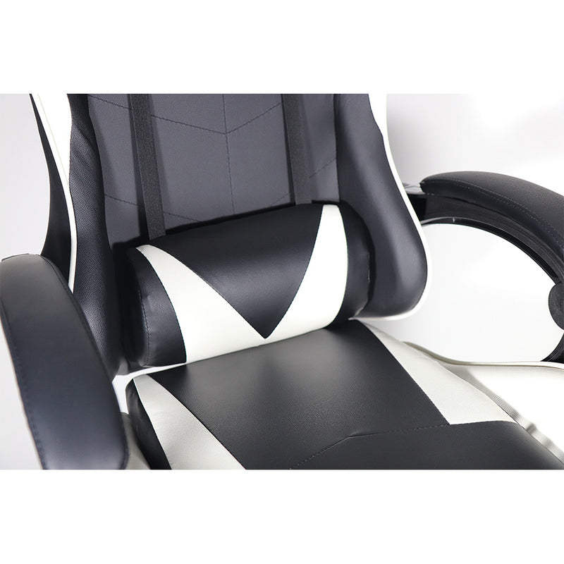 Edm Black and White Ergonomic Gaming Chair