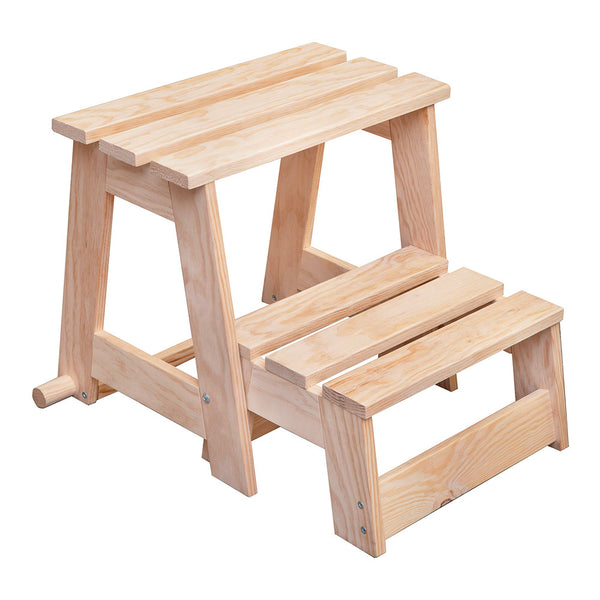 Wooden Step Stool Ladder, 2 Steps. Astigarraga