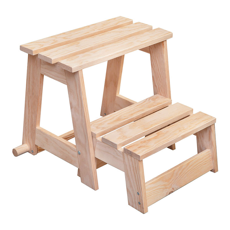 Wooden Step Stool Ladder, 2 Steps. Astigarraga