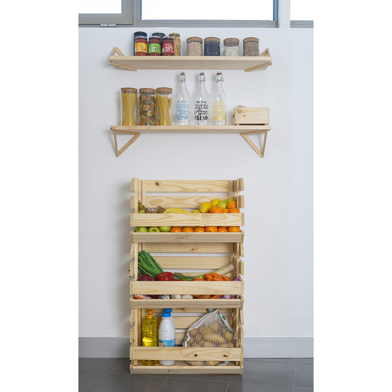 Evolution Stackable Box 60x28.5x35.3cm Unvarnished Pine 100% Pefc Cert Astigarraga