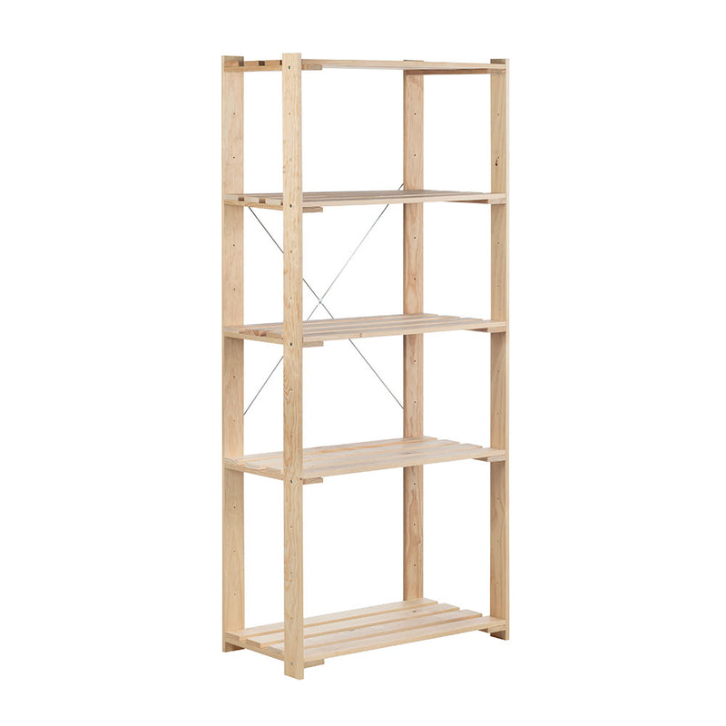 Evolution 5 Slatted Shelf, 76.5X38.5X174.5Cm Solid Astigarraga Pine