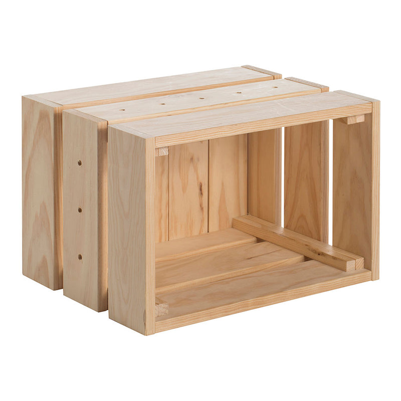 Home Box Solid Pine Box Unvarnished 38.4x25.6x28cm Astigarraga