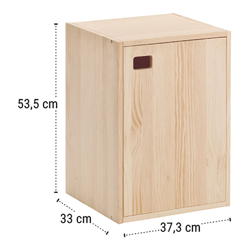 Mueble Dinamic 1 Puerta Modulo Vertical Pino Macizo 37,3X33X53,5Cm Astigarraga