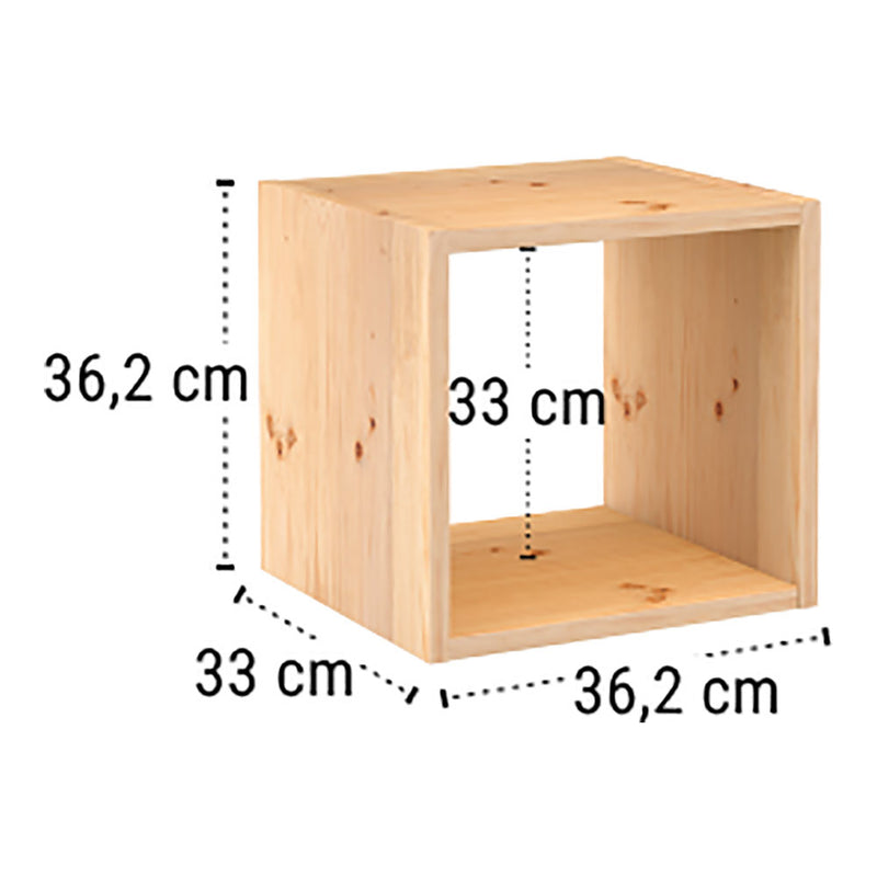 Modular Shelving 1 Cube Dynamic Solid Pine 36.2x33x36.2cm Astigarraga