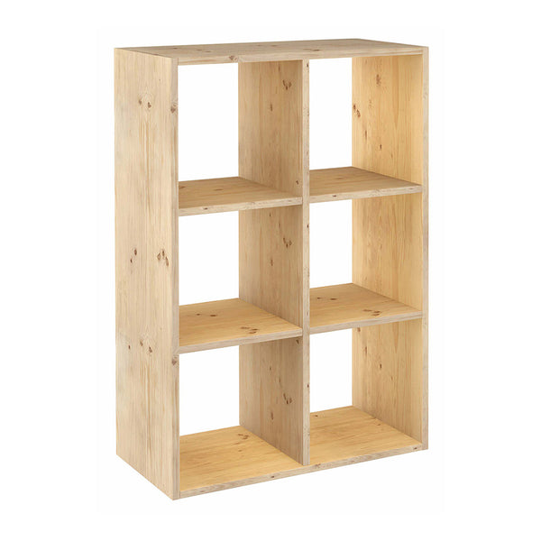 Modular Shelving 6 Cubes Dinamic Solid Pine 70.8x33x105.4cm Astigarraga