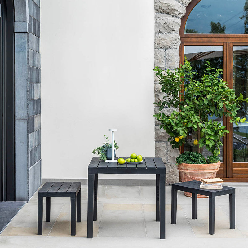 Square Garden Table Color: Black 78X78X72Cm Model: Bali Ipae Progarden