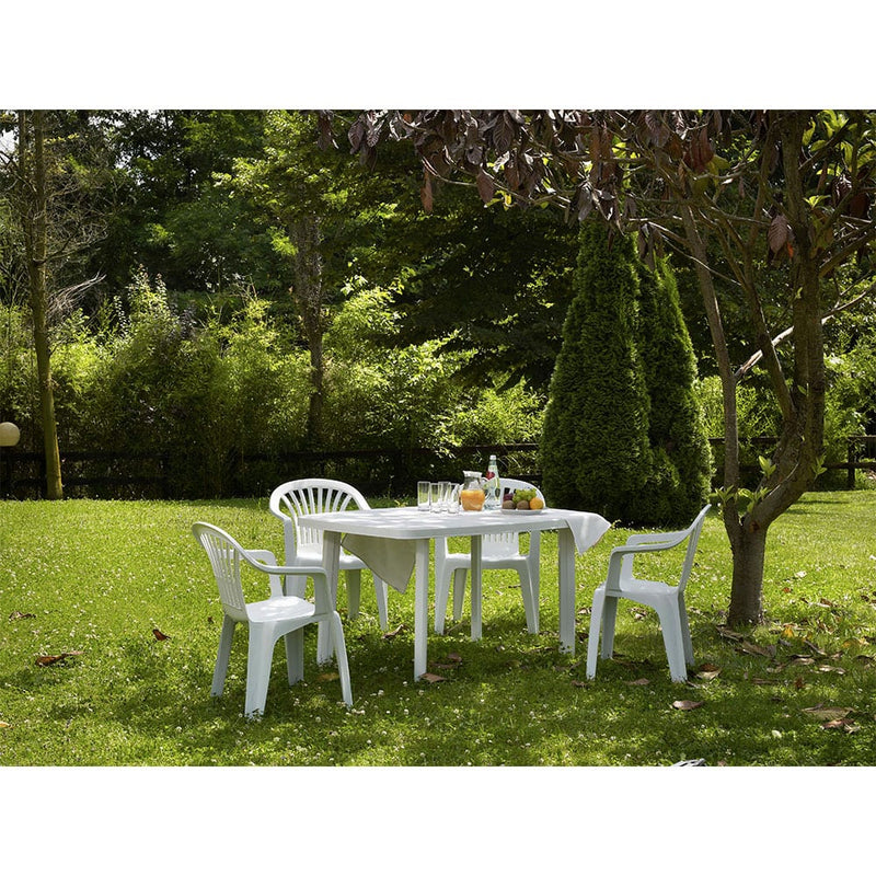 Oval Outdoor Table, Color: White 72X137X85Cm Ipae Progarden