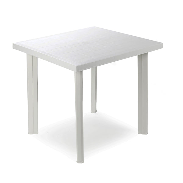 Square Outdoor Table, Color: White 80X75X72Cm Ipae Progarden