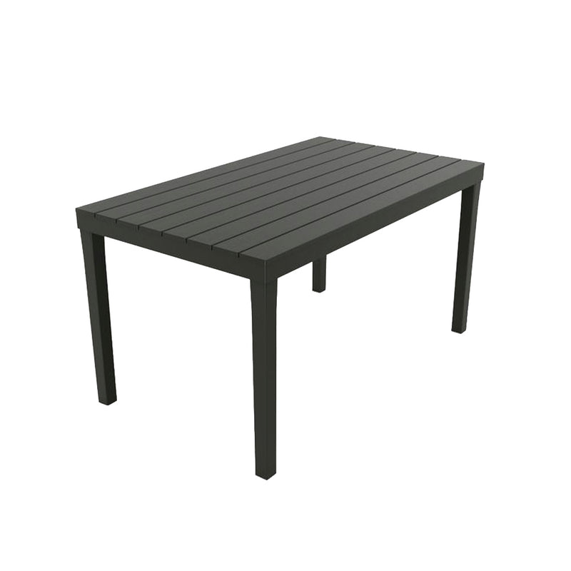 Rectangular Outdoor Table, Color: Black 72X138X78Cm Ipae Progarden