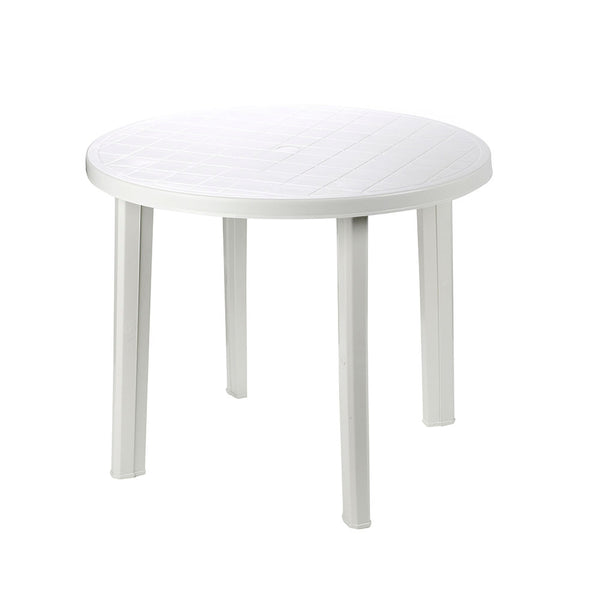 Round Outdoor Table, Color: White Ø90X72Cm Ipae Progarden