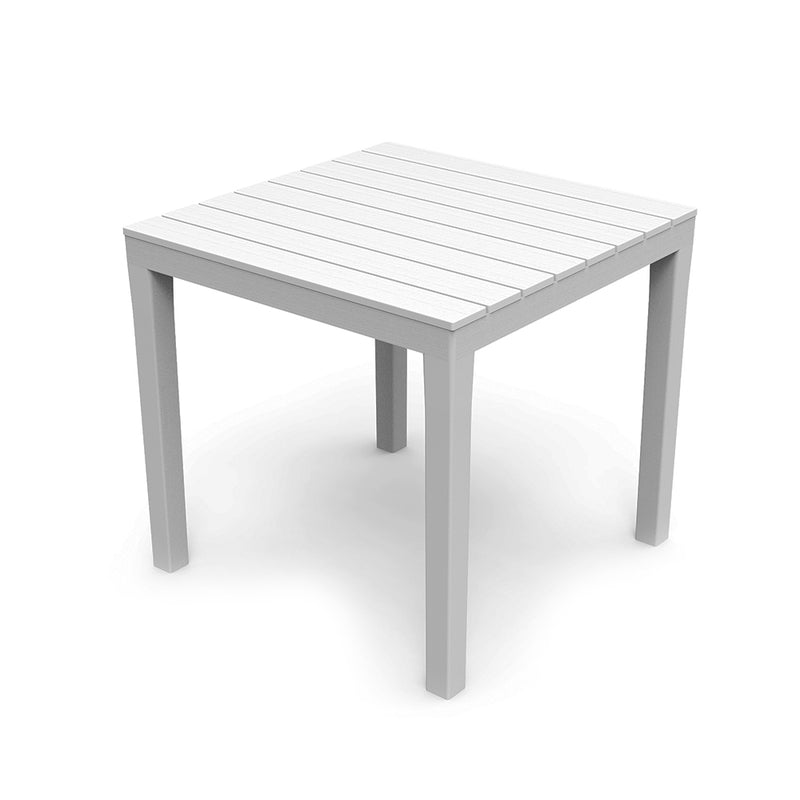 Square Garden Table Color: White 78X78X72Cm Model: Bali Ipae Progarden