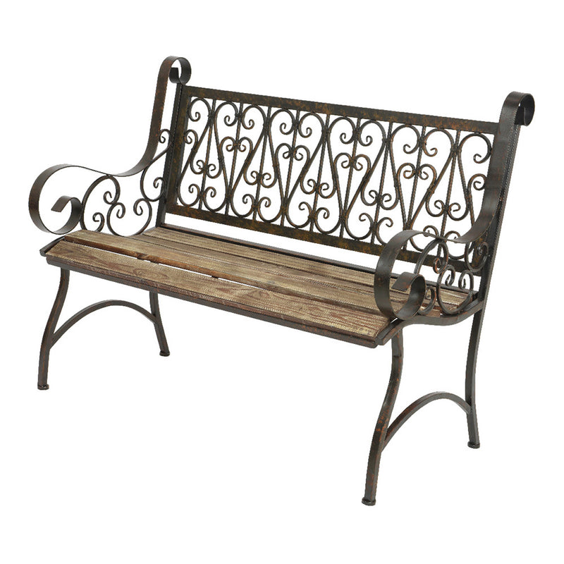 Iron Bench With Wooden Seat 115X59X91Cm Model: Bordeaux