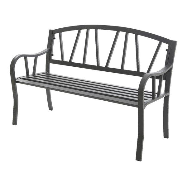 Iron Bench Color: Anthracite 123X53X86Cm For Outdoor