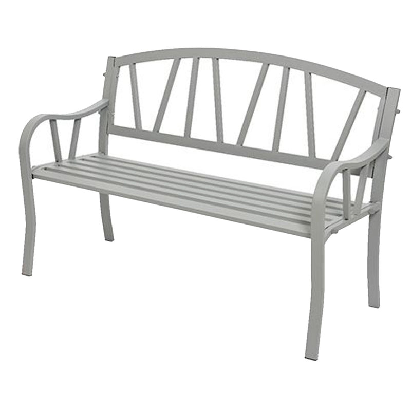 Iron Bench Color: Gray 123X53X86Cm For Outdoor