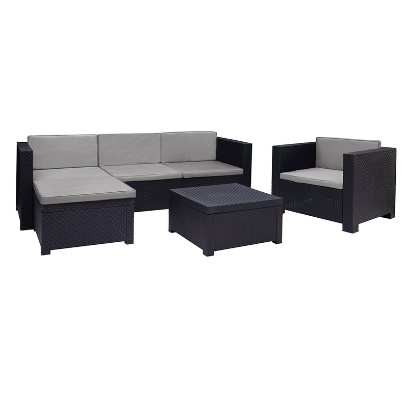 Garden/Terrace Set Sofa+Armchair+Table Manhattan Graphite Sp Berner