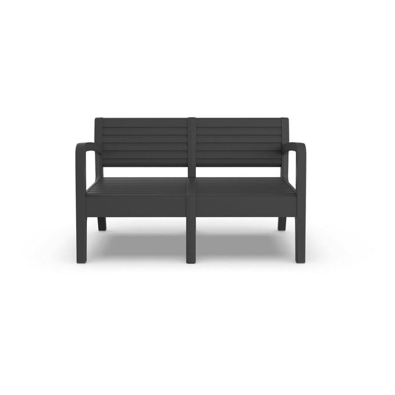 Garden/Terrace Set of 2 Armchairs + 1 Sofa + 1 Coffee Table Armchairs: 72X66X63.5Cm Sofa: 120X48X69 Table: 62X66X35Cm Color: Graphite Model: Miami Sp Berner