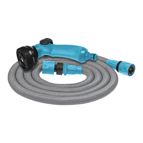 Basic 15m Extendable Hose Set with Connectors and Cellfast Gun