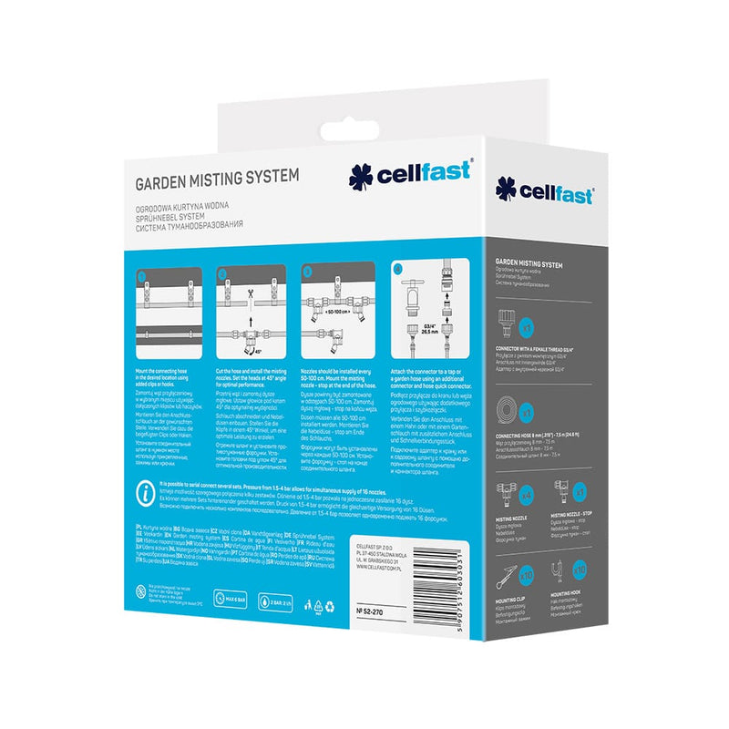 Set De Nebulización/Climatización Para Exterior De 7,5M Cellfast