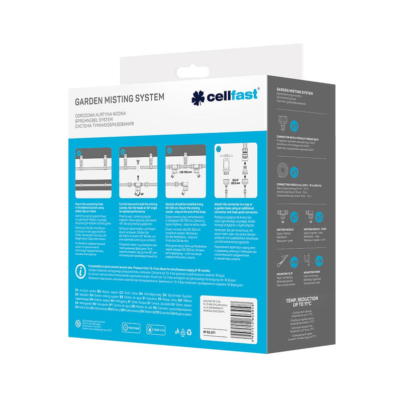 Set De Nebulización/Climatización Para Exterior De 15M Cellfast