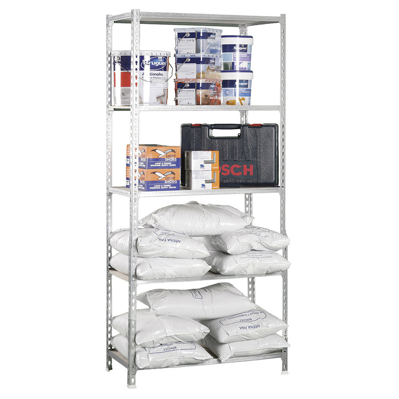 Wooden Shelving 167.4X71X31Cm 5B Galvanized/Wood 75Kg Simon Rack