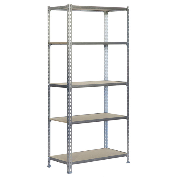 Wooden Shelving 167.4X71X31Cm 5B Galvanized/Wood 75Kg Simon Rack