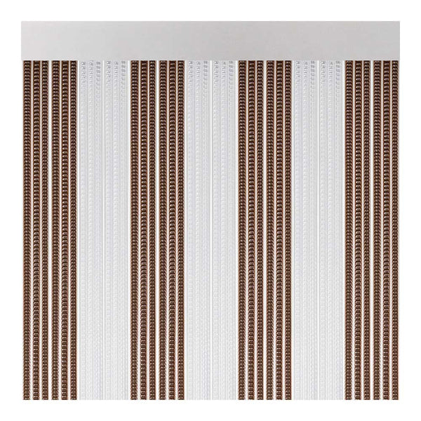 Door Curtain Model "Lisboa" Color Brown-Crystal 90X210Cm M63185 Acudam