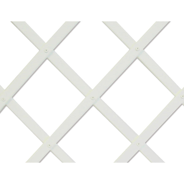 Trelliflex Plastic Lattice 0.5x1.5m White Color Slatted Profile 22x6mm Faura