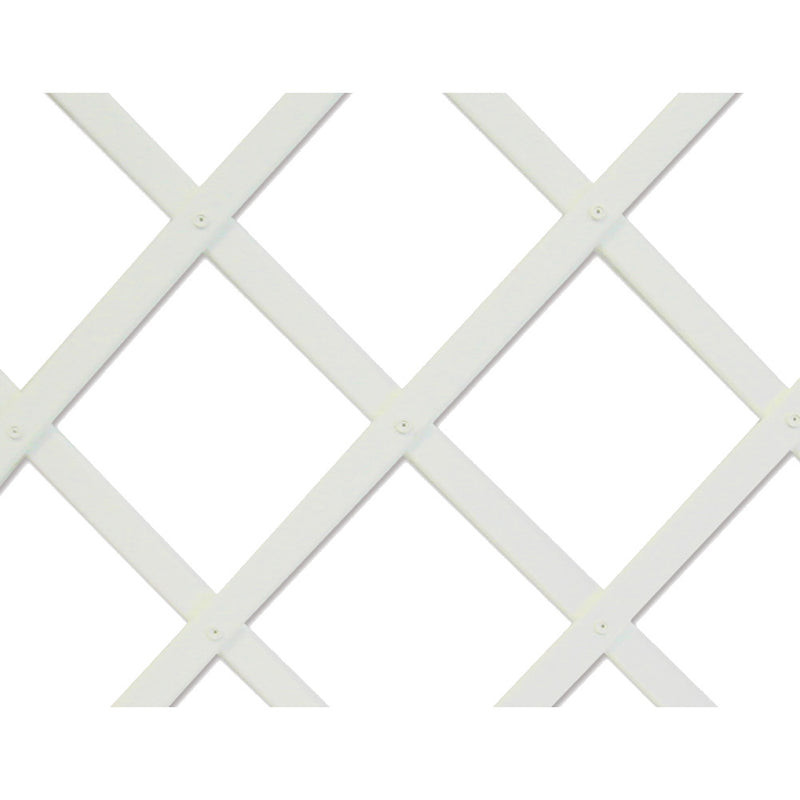 Trelliflex Plastic Lattice 0.5x1.5m White Color Slatted Profile 22x6mm Faura