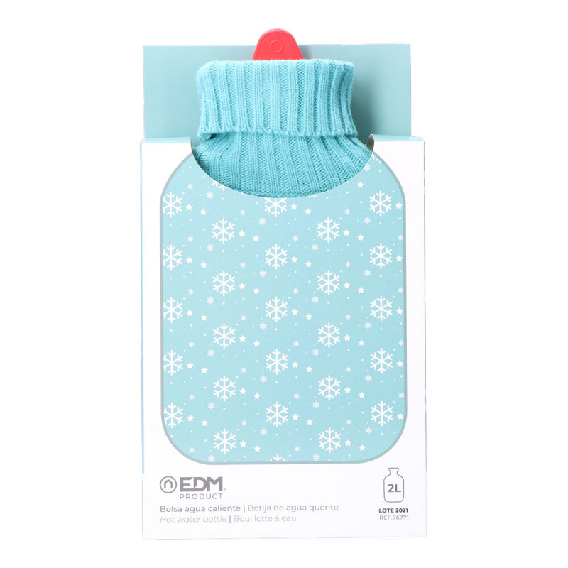 Hot Water Bottle, Blue Model White Flakes 2 L Edm