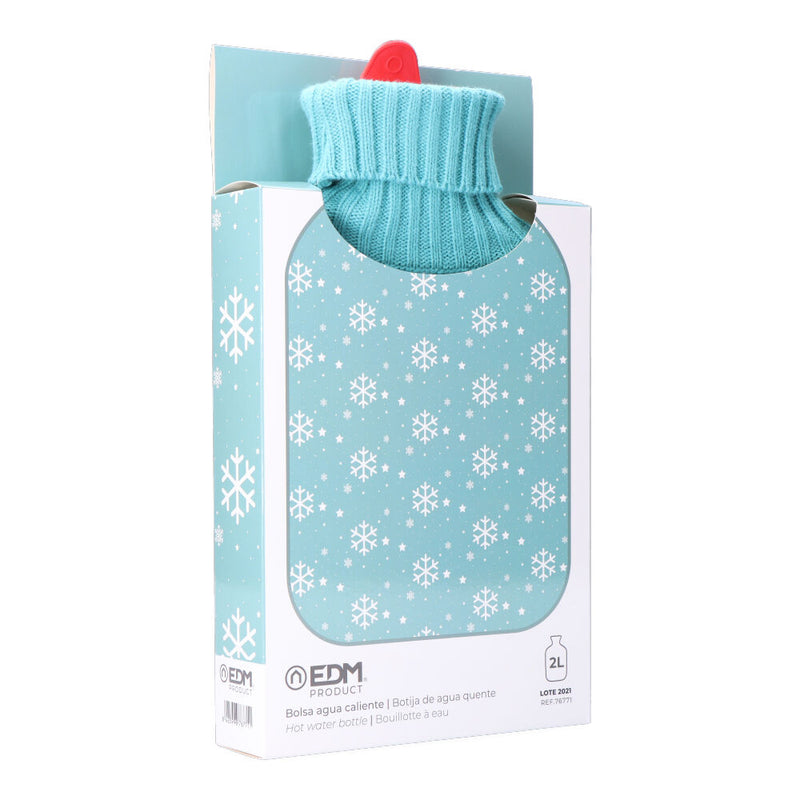 Hot Water Bottle, Blue Model White Flakes 2 L Edm