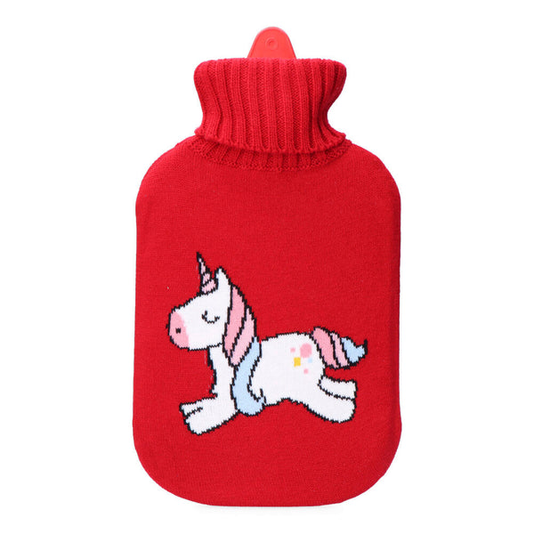 Hot Water Bottle, Red Unicorn Model 2 L Edm