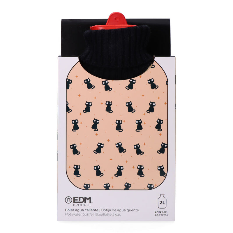 Hot Water Bottle, Black Cats Model 2 L Edm