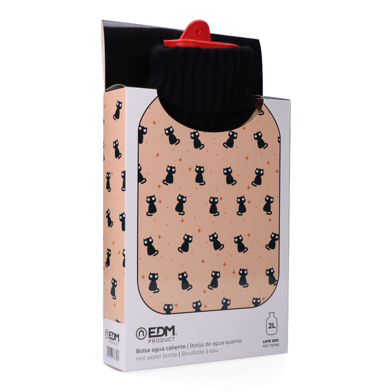 Hot Water Bottle, Black Cats Model 2 L Edm